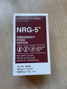 Notverpflegung NRG5 Packung